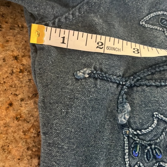 Flashback  Vintage  Denim embroidered Jacket sz M 100% Cotton - Picture 13 of 15